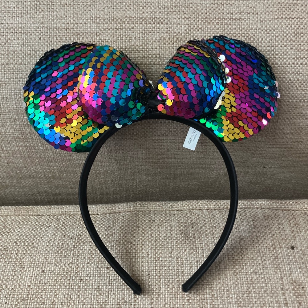 Disney multicolor sparkly Minnie Mouse ears